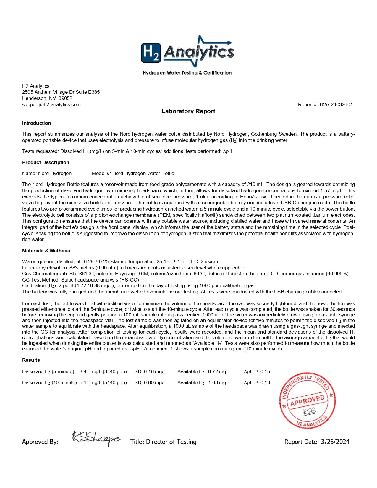 Nord Hydrogen Bottle